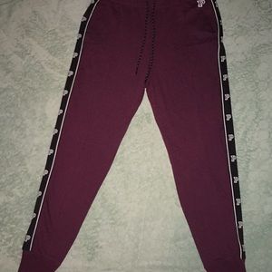 burgundy sweats from pink